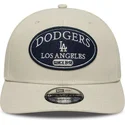 new-era-curved-brim-9seventy-stretch-snap-patch-los-angeles-dodgers-mlb-beige-snapback-cap
