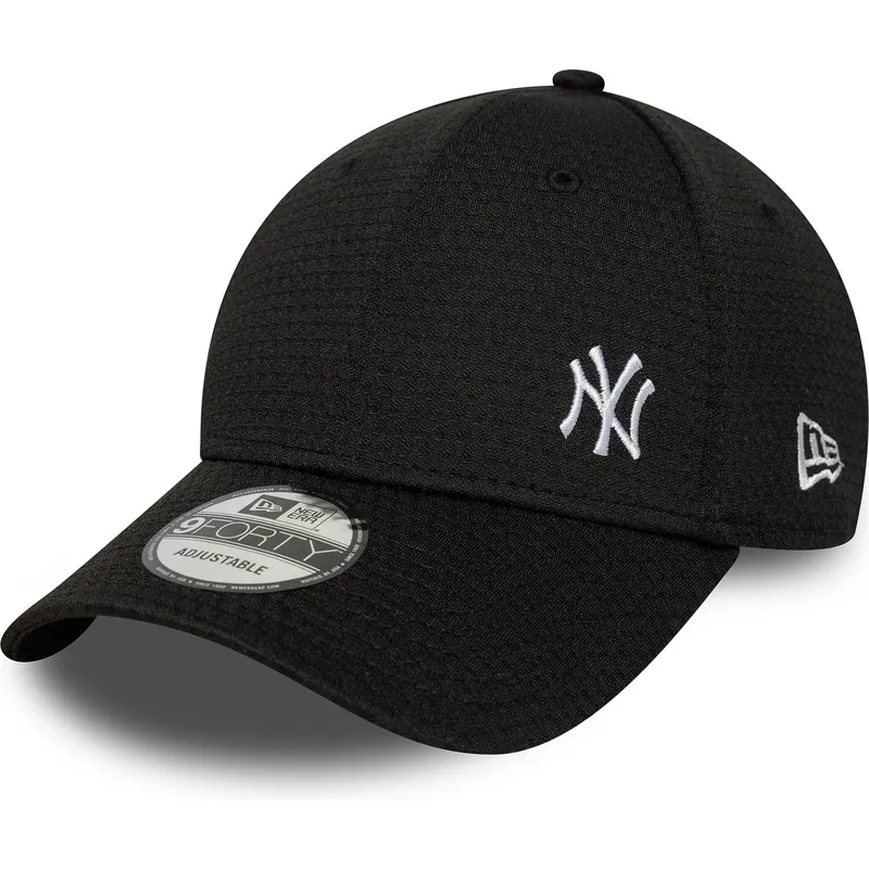 new-york-yankees-mlb-new-era-9forty-flawless-mesh-svart-kurvad-snapback-keps