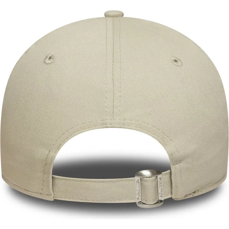 beige-verstellbare-curved-cap-mit-beigem-logo-9forty-icon-dragon-der-los-angeles-dodgers-mlb-von-new-era