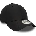 new-era-9forty-tonal-flawless-verstellbare-schwarze-kappe-mit-gebogenem-schirm-und-schwarzem-new-york-yankees-mlb-logo