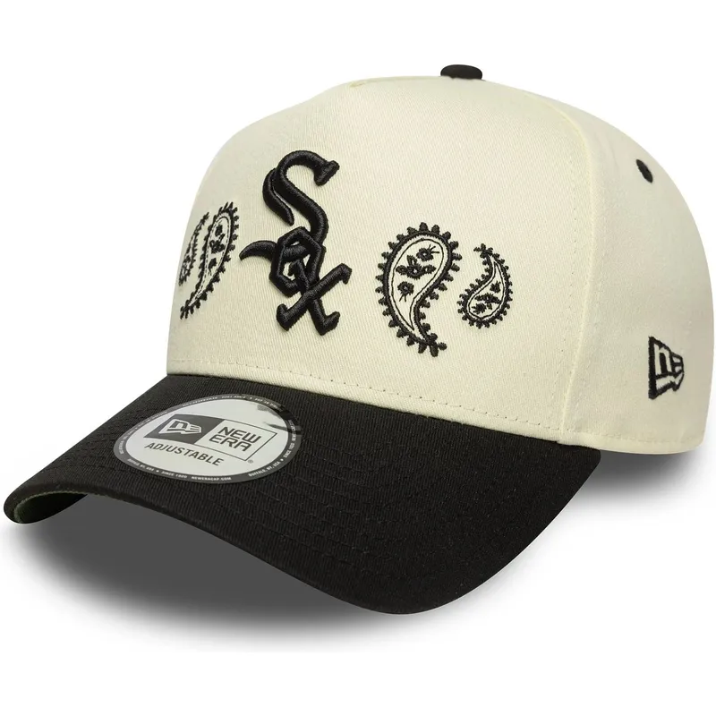 cepice-zaoblena-bezova-snapback-a-frame-paisley-chicago-white-sox-mlb-new-era