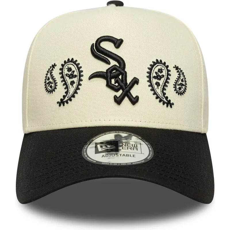 cepice-zaoblena-bezova-snapback-a-frame-paisley-chicago-white-sox-mlb-new-era