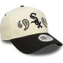 cepice-zaoblena-bezova-snapback-a-frame-paisley-chicago-white-sox-mlb-new-era