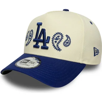 Gorra curva beige y azul snapback A Frame Paisley de Los...
