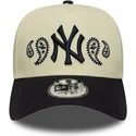 new-era-new-york-yankees-mlb-a-frame-paisley-snapback-kappe-in-beige-und-marineblau