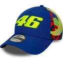 blaue-snapback-kappe-mit-gebogenem-schirm-9forty-fanwear-von-valentino-rossi-vr46-motogp-von-new-era