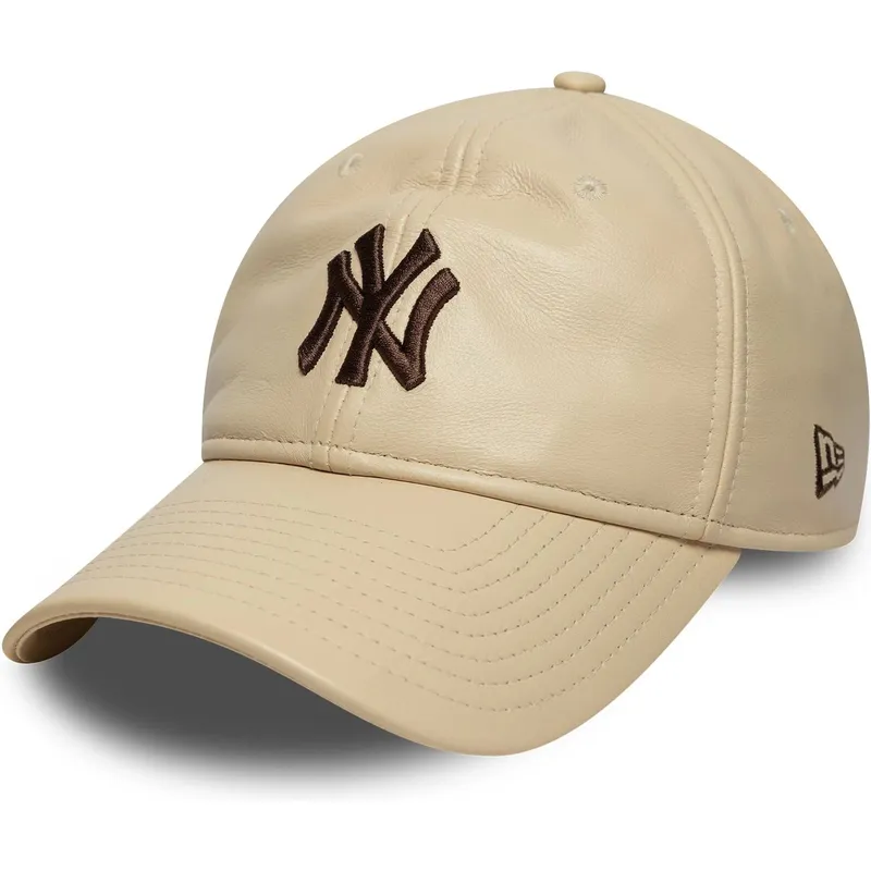 new-era-new-york-yankees-mlb-9twenty-justerbar-beige-bojd-keps-med-brunt-laderlogotyp
