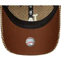 verstellbare-braune-kappe-mit-gebogenem-schirm-9twenty-hahnentritt-los-angeles-dodgers-mlb-von-new-era