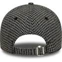 schwarze-verstellbare-9twenty-houndstooth-kappe-der-new-york-yankees-mlb-von-new-era