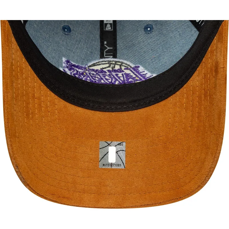 cepice-zaoblena-vicebarevna-nastavitelny-9twenty-denim-midi-los-angeles-lakers-nba-new-era