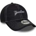 cap-zaoblena-navy-blue-adjustable-strap-9twenty-contrast-stitch-new-york-yankees-mlb-new-era