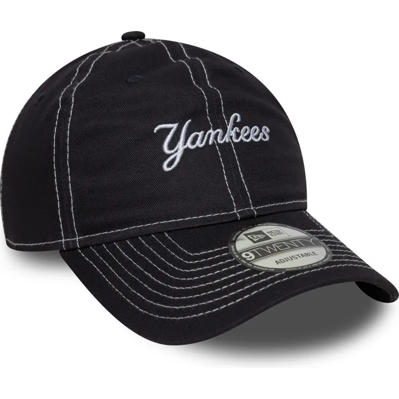cepice-zaoblena-namornicka-modra-nastavitelny-pasek-9twenty-contrast-stitch-new-york-yankees-mlb-new-era