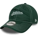 cepice-zaoblena-zelena-nastavitelny-9twenty-contrast-stitch-oakland-athletics-mlb-new-era