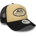 gorra-trucker-beige-und-schwarz-a-frame-foam-oval-patch-von-new-era