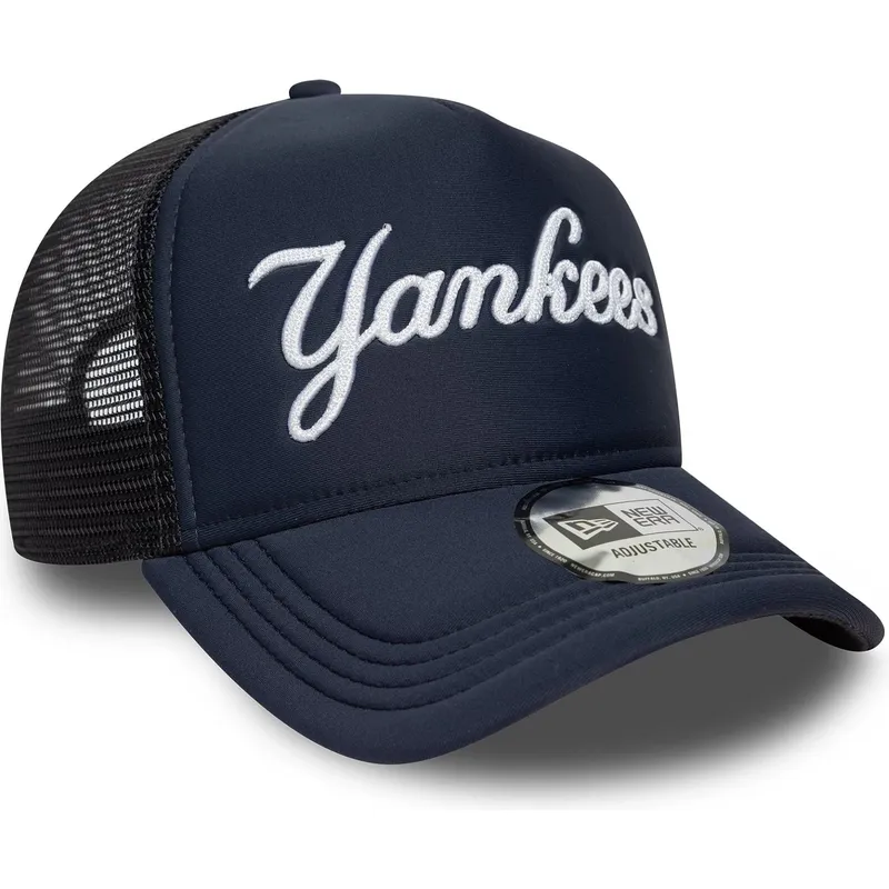 cepice-zaoblena-namornicka-modra-snapback-a-frame-script-new-york-yankees-mlb-new-era