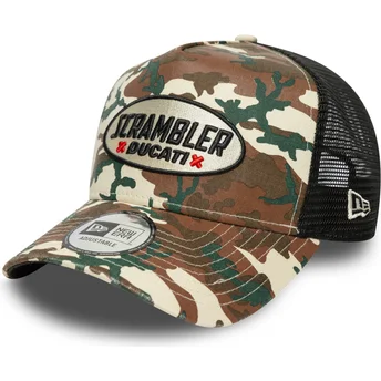 Ducati Motor MotoGP A Frame Scrambler Camouflage Trucker Cap von New Era