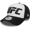 weisse-und-schwarze-gebogene-kappe-a-frame-core-von-ufc-ultimate-fighting-championship-von-new-era