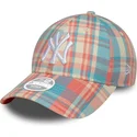 cepice-zaoblena-ruzova-nastavitelny-9forty-check-new-york-yankees-mlb-new-era