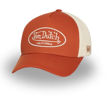 Verstellbare orange-beige Trucker-Kappe LOF B33 von Von Dutch