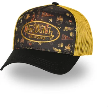 Cap zaoblená black snapback Von Dutch