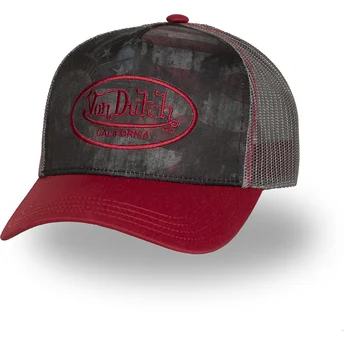 Gorra trucker gris y roja SUBL09 de Von Dutch
