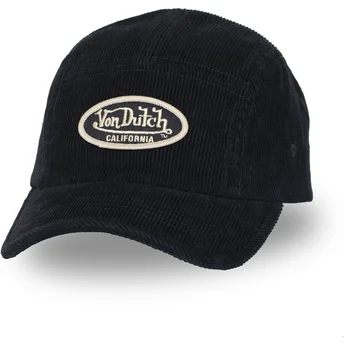 Verstellbare schwarze gebogene Kappe VEL02 von Von Dutch