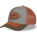 gorra-trucker-gris-y-marron-shield01-de-von-dutch