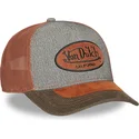 gorra-trucker-gris-y-marron-shield01-de-von-dutch