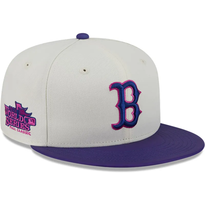 beige-och-lila-platt-keps-justerad-59fifty-clr-dvlp-fran-boston-red-sox-mlb-av-new-era