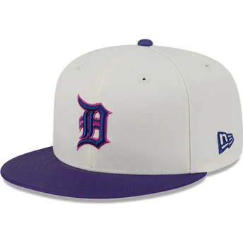 Beige och violett 59FIFTY CLR DVLP flat keps Detroit Tigers MLB från New Era