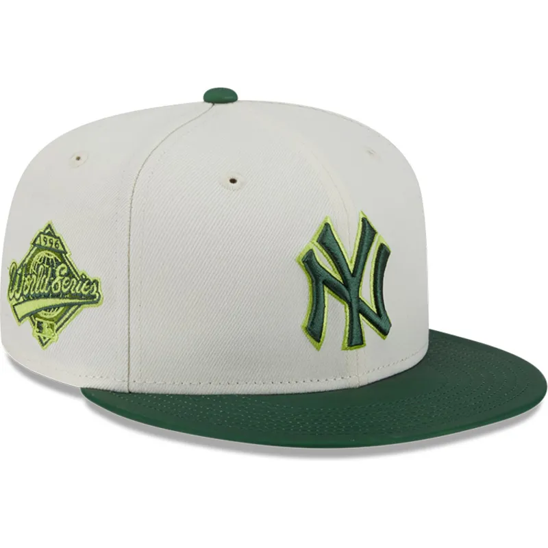 flache-beige-und-grune-angepasste-kappe-59fifty-clr-dvlp-der-new-york-yankees-mlb-von-new-era