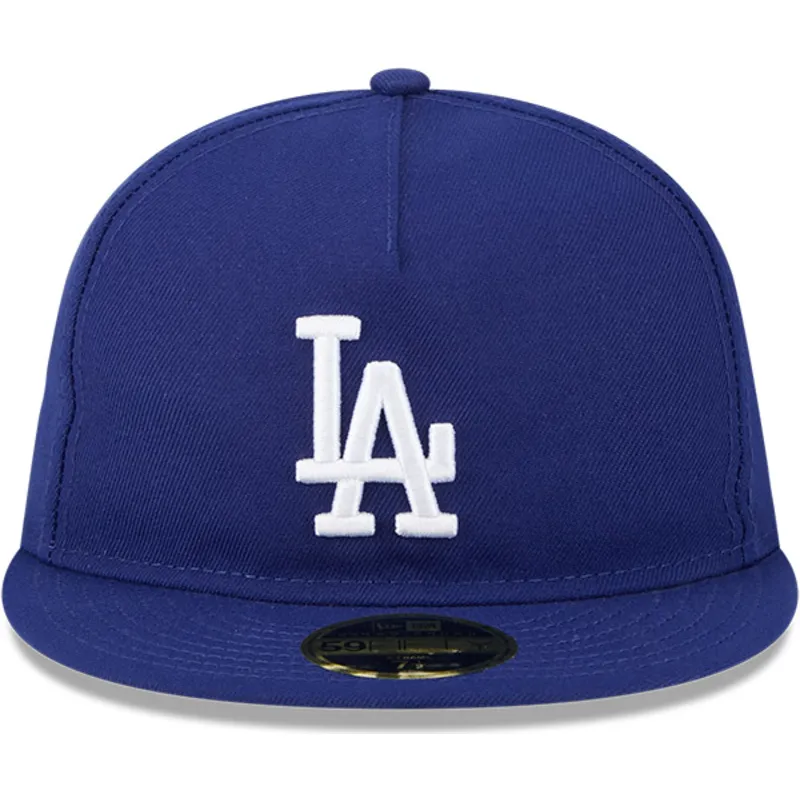 flache-blaue-angepasste-59fifty-retro-crown-a-frame-easy-kappe-der-los-angeles-dodgers-mlb-von-new-era