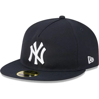 New York Yankees MLB New Era 59FIFTY Retro Crown A Frame Easy marinblå justerbar platt keps