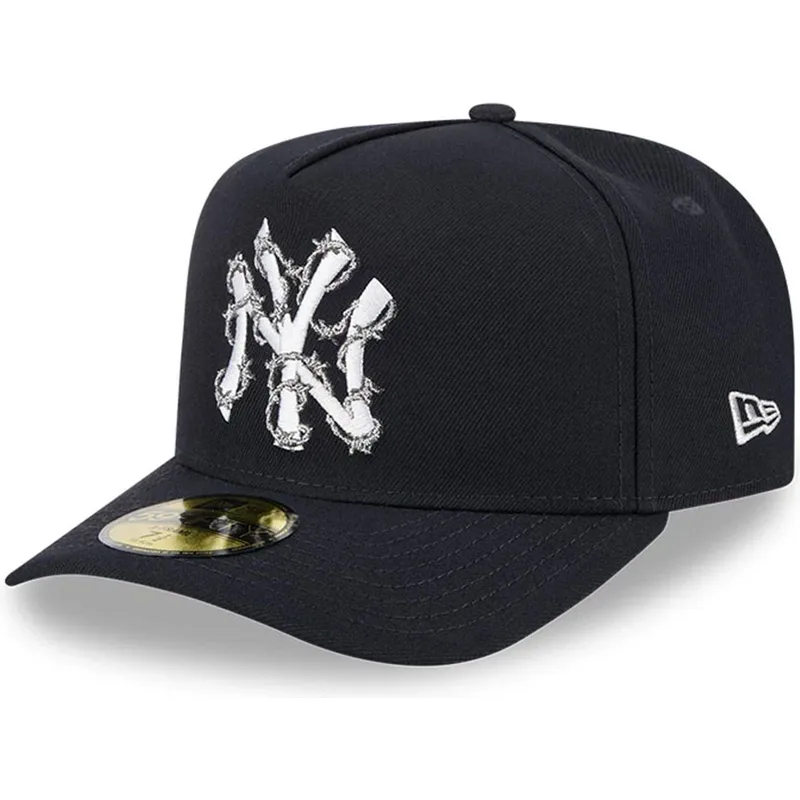 cepice-zaoblena-namornicka-modra-prilehava-59fifty-a-frame-wired-new-york-yankees-mlb-new-era