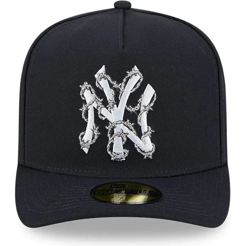 cepice-zaoblena-namornicka-modra-prilehava-59fifty-a-frame-wired-new-york-yankees-mlb-new-era