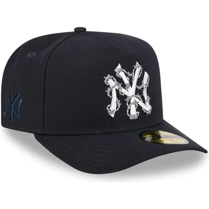 cepice-zaoblena-namornicka-modra-prilehava-59fifty-a-frame-wired-new-york-yankees-mlb-new-era