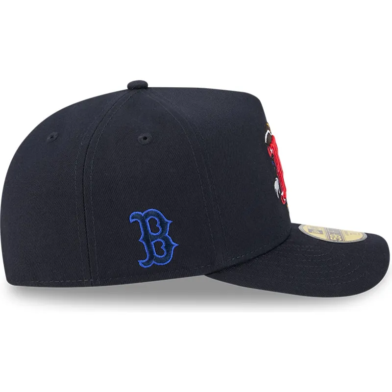 marineblaue-gebogene-verstellbare-59fifty-a-frame-cartoon-kappe-von-boston-red-sox-mlb-von-new-era