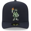 marineblaue-gebogene-verstellbare-59fifty-a-frame-cartoon-kappe-der-new-york-yankees-mlb-von-new-era