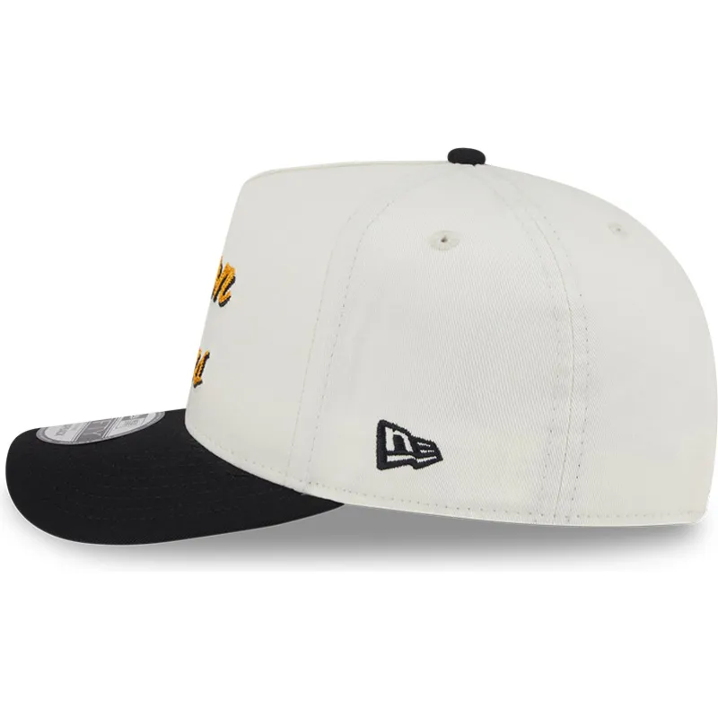 beige-und-schwarze-gebogene-snapback-kappe-9fifty-a-frame-chainstitch-der-boston-bruins-nhl-von-new-era