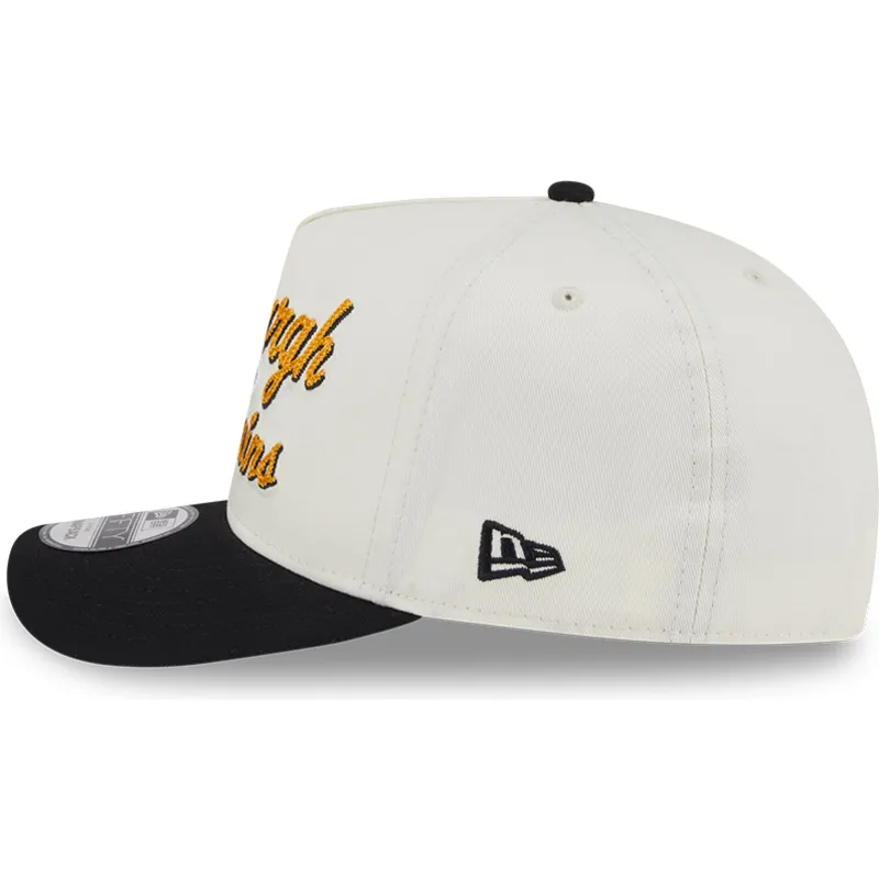 pittsburgh-penguins-nhl-new-era-beige-och-svart-snapback-9fifty-a-frame-chainstitch-bojd-keps