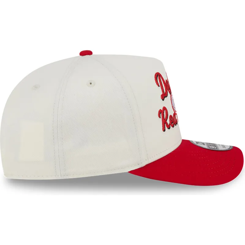 gorra-curva-beige-y-roja-snapback-9fifty-a-frame-chainstitch-de-detroit-red-wings-nhl-de-new-era