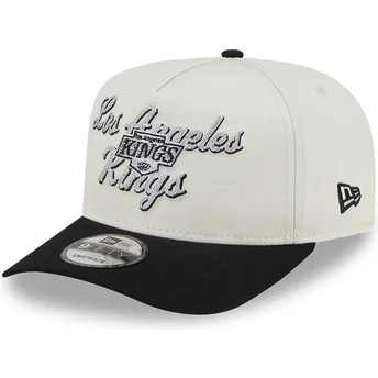 Beige und schwarze Snapback-Kappe 9FIFTY A Frame Chainstitch der Los Angeles Kings NHL von New Era