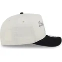 beige-und-schwarze-gebogene-snapback-kappe-9fifty-a-frame-chainstitch-der-los-angeles-kings-nhl-von-new-era