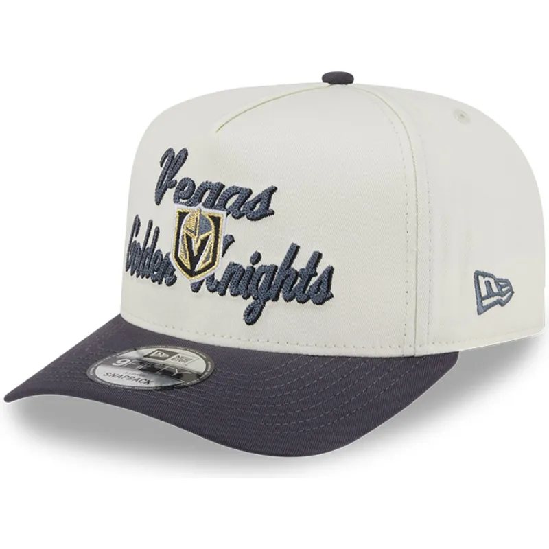 cepice-zaoblena-bezova-snapback-9fifty-a-frame-chainstitch-vegas-golden-knights-nhl-new-era