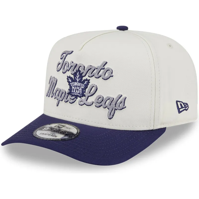 cepice-zaoblena-bezova-snapback-9fifty-a-frame-chainstitch-toronto-maple-leafs-nhl-new-era