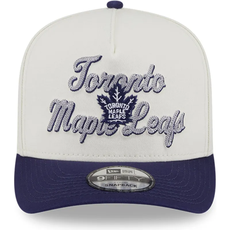 cepice-zaoblena-bezova-snapback-9fifty-a-frame-chainstitch-toronto-maple-leafs-nhl-new-era