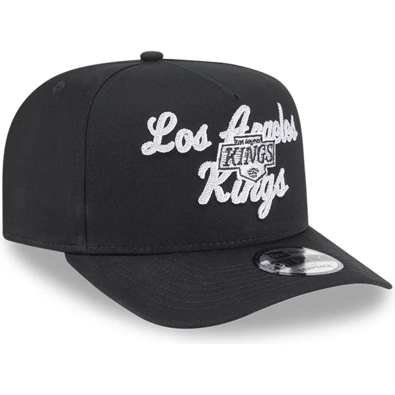 los-angeles-kings-nhl-svart-bojd-keps-snapback-9fifty-a-frame-chainstitch-fran-new-era