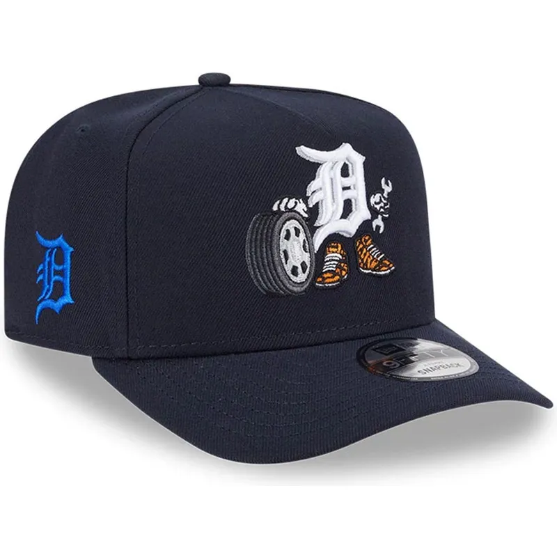 marineblaue-gebogene-snapback-kappe-9fifty-a-frame-cartoon-der-detroit-tigers-mlb-von-new-era