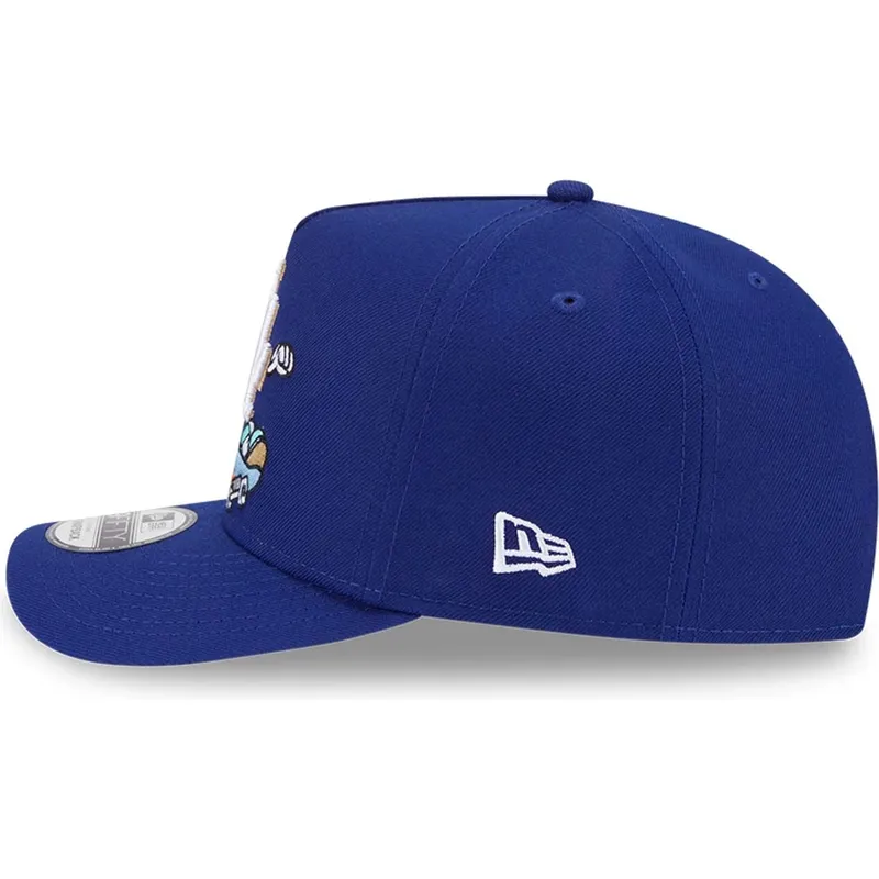 blaue-gebogene-snapback-kappe-9fifty-a-frame-cartoon-der-los-angeles-dodgers-mlb-von-new-era