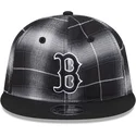 gorra-plana-negra-snapback-9fifty-retro-crown-plaid-de-boston-red-sox-mlb-de-new-era